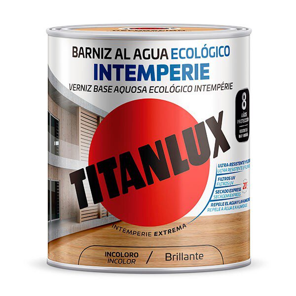 Bote Titanlux barniz al agua eco brillante incoloro 750ml