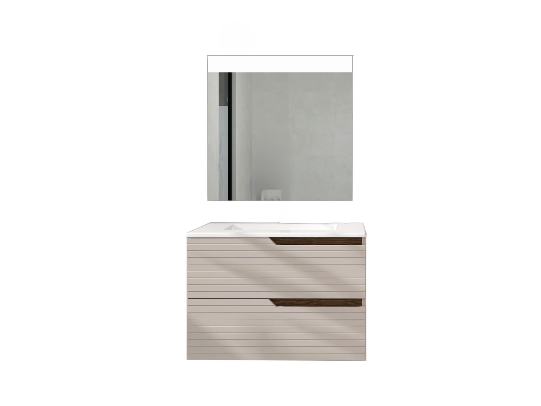 Conjunto Baho Plus 60 Donna Frappe (Espejo Led)