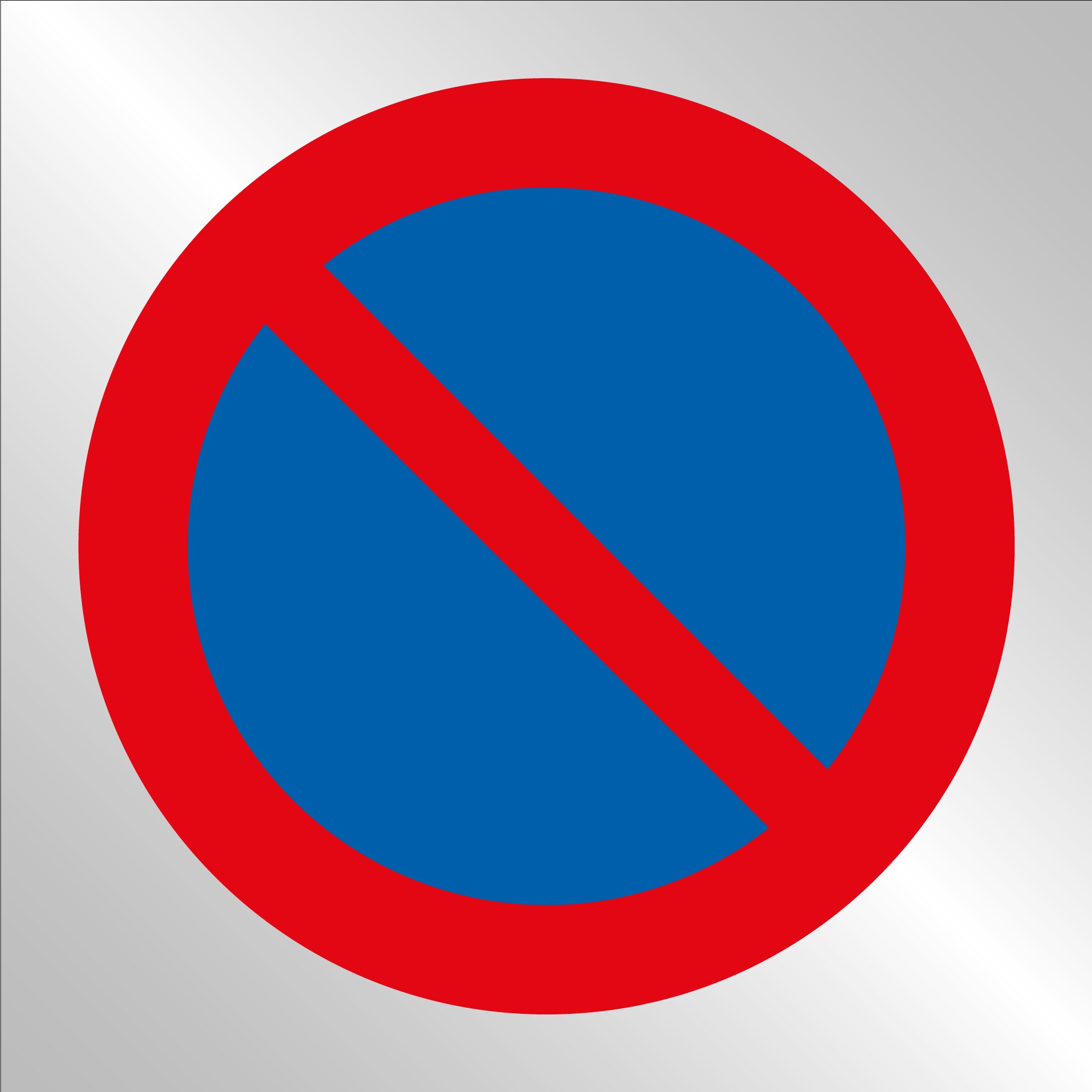 Pz. Señal JG en bolsa de plástico Estacionamiento prohibido 70x70 cm