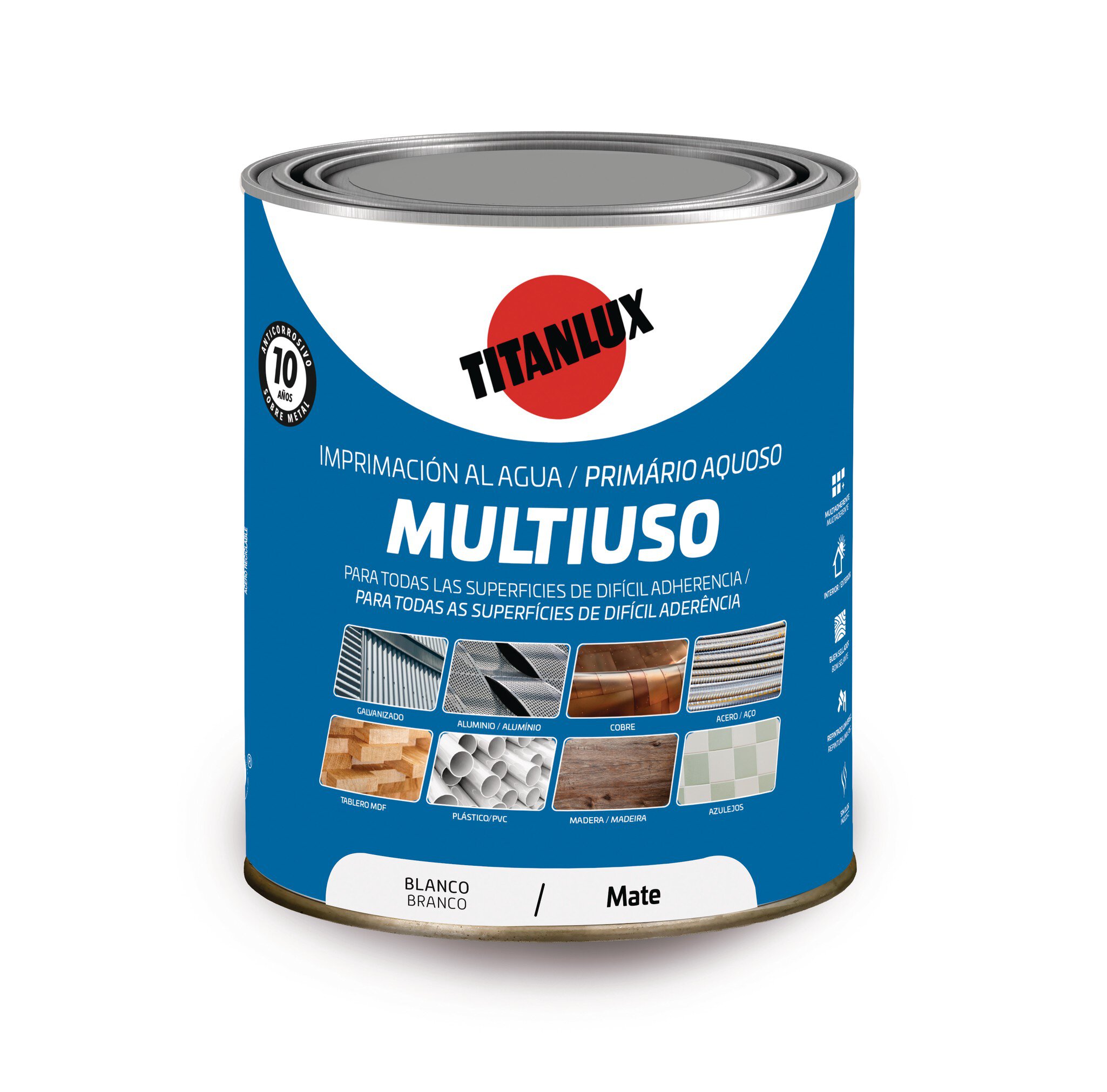 Bote Titanlux imprimación al agua multiuso blanco 750ml