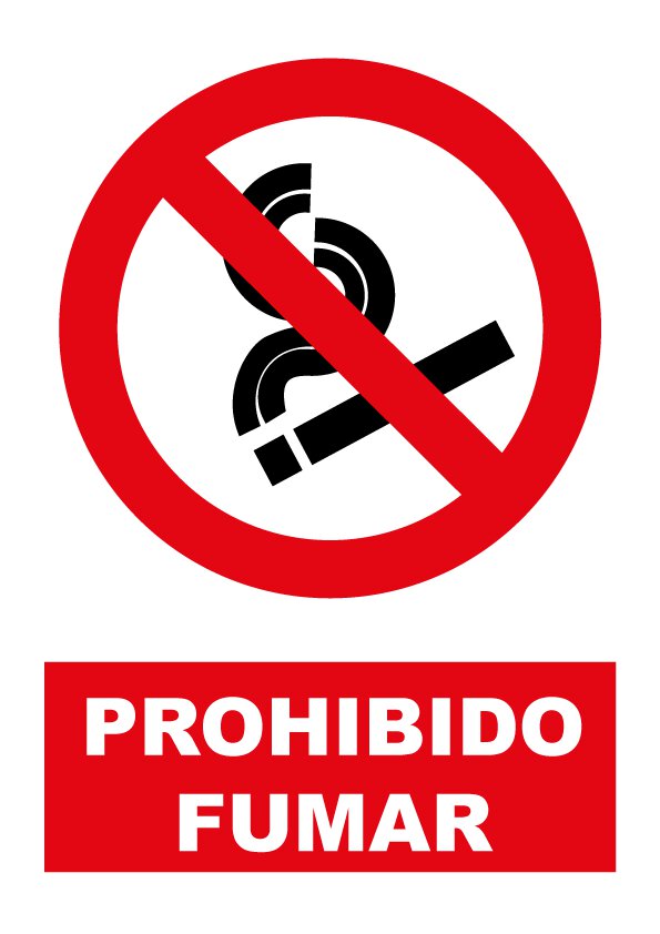 Pz. Señal JG prohibido fumar 30x40 cm