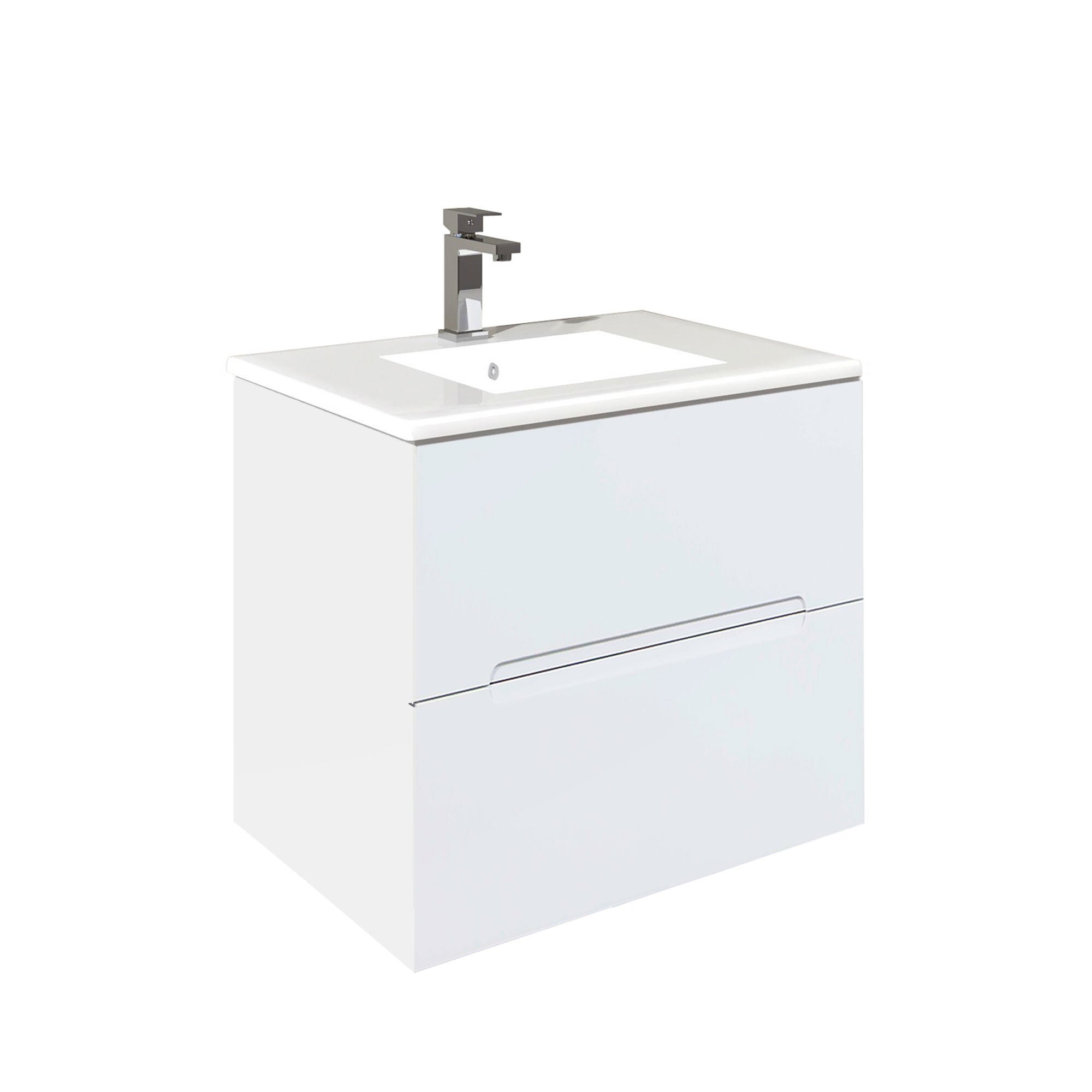 Mueble Baho Calma suspendido 70 blanco brillo