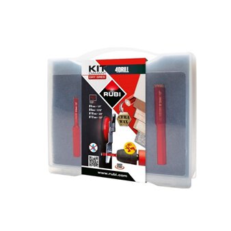 Kit Rubi Ref.5939 Broca porcelanica 4Drill (6. 8. 10. y 12 mm)