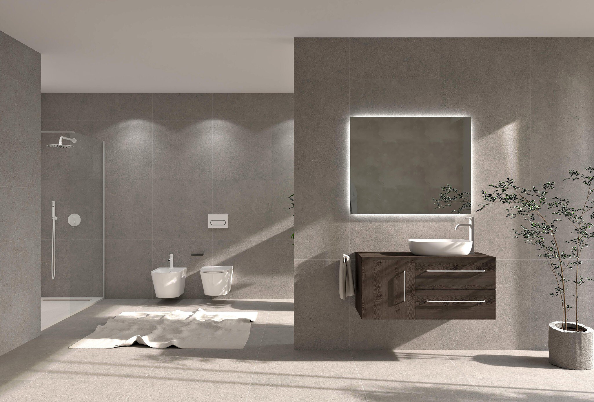 Mueble Lucid Tattom 2 cajones y 1 puerta 100cm alerce antracita