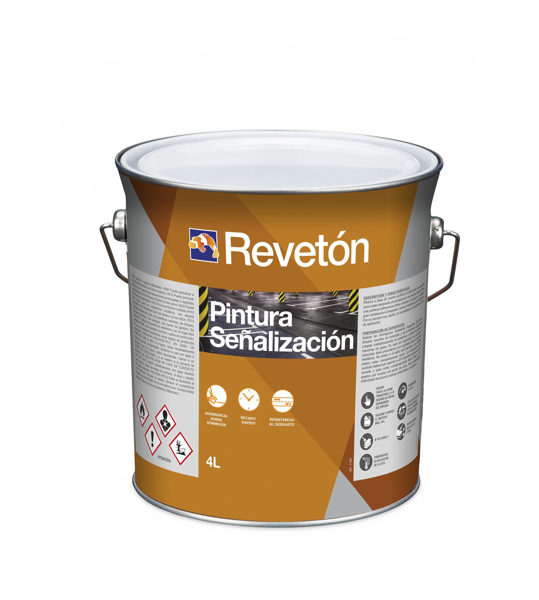 Bote pintura Cromology satinada para señalización blanca 4L