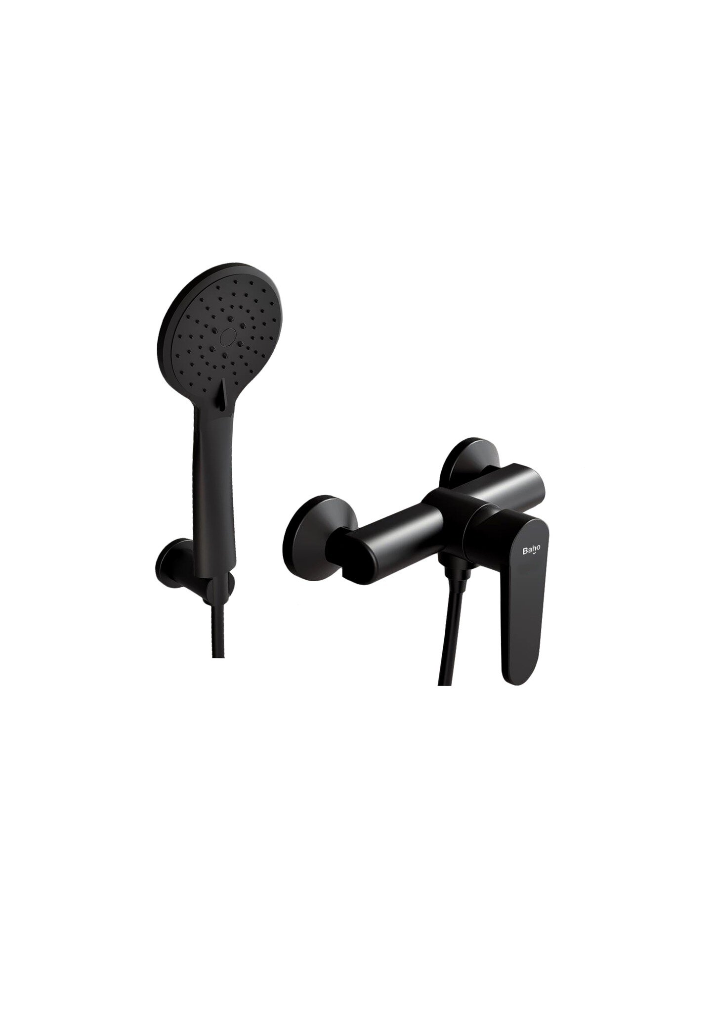 Grifo de ducha Baho Salve con accesorios negro mate