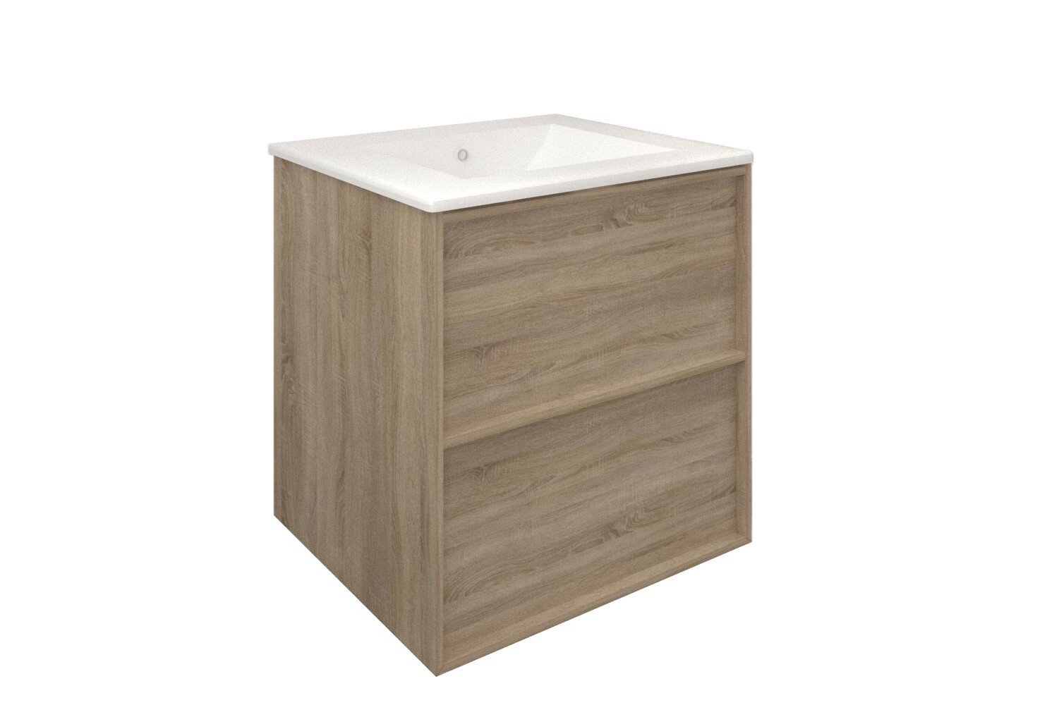 Mueble Baho Frame 2C suspendido 60 roble natural