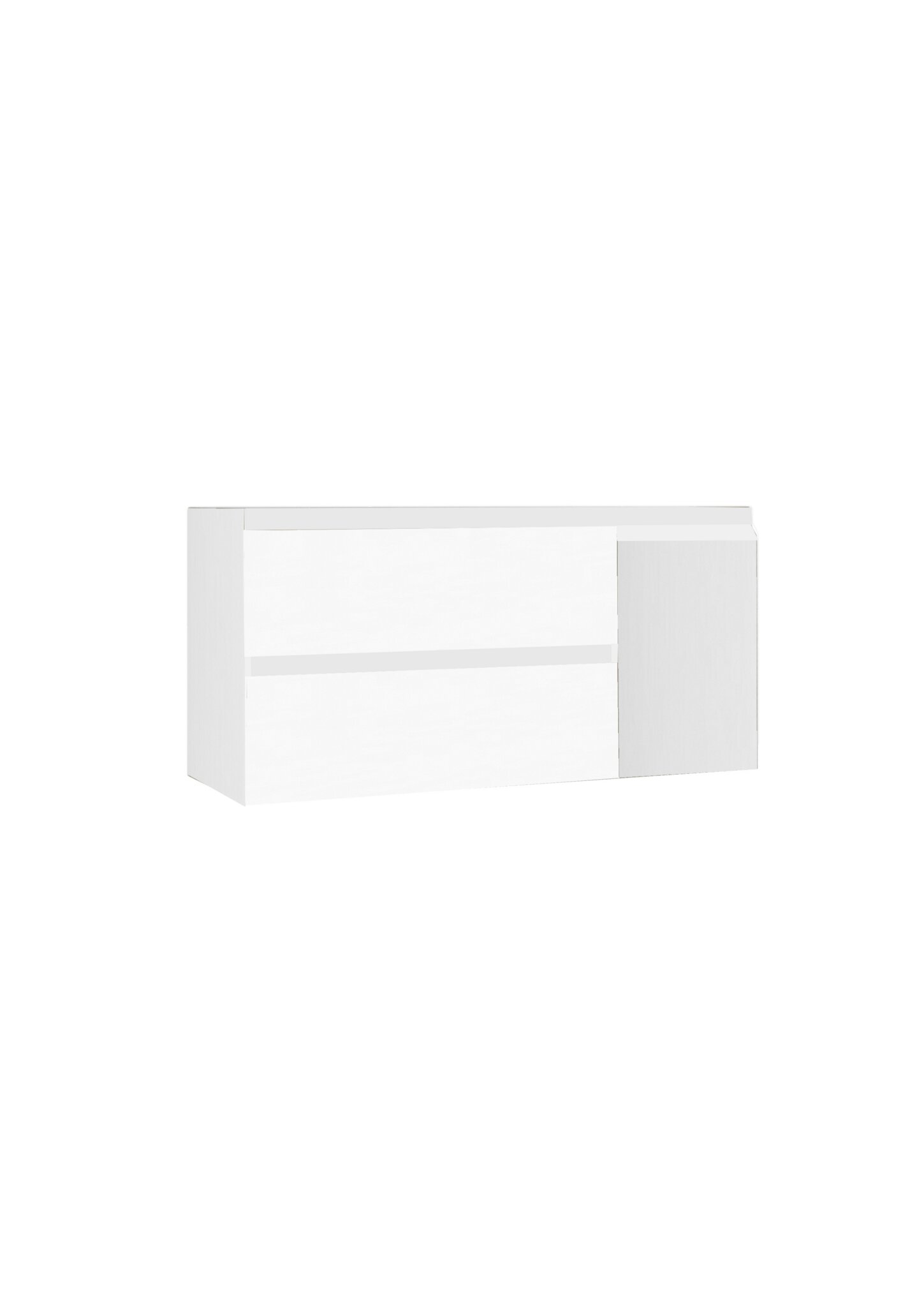 Mueble Baho Nordic 2C 1P suspendido 100x45 Blanco mate