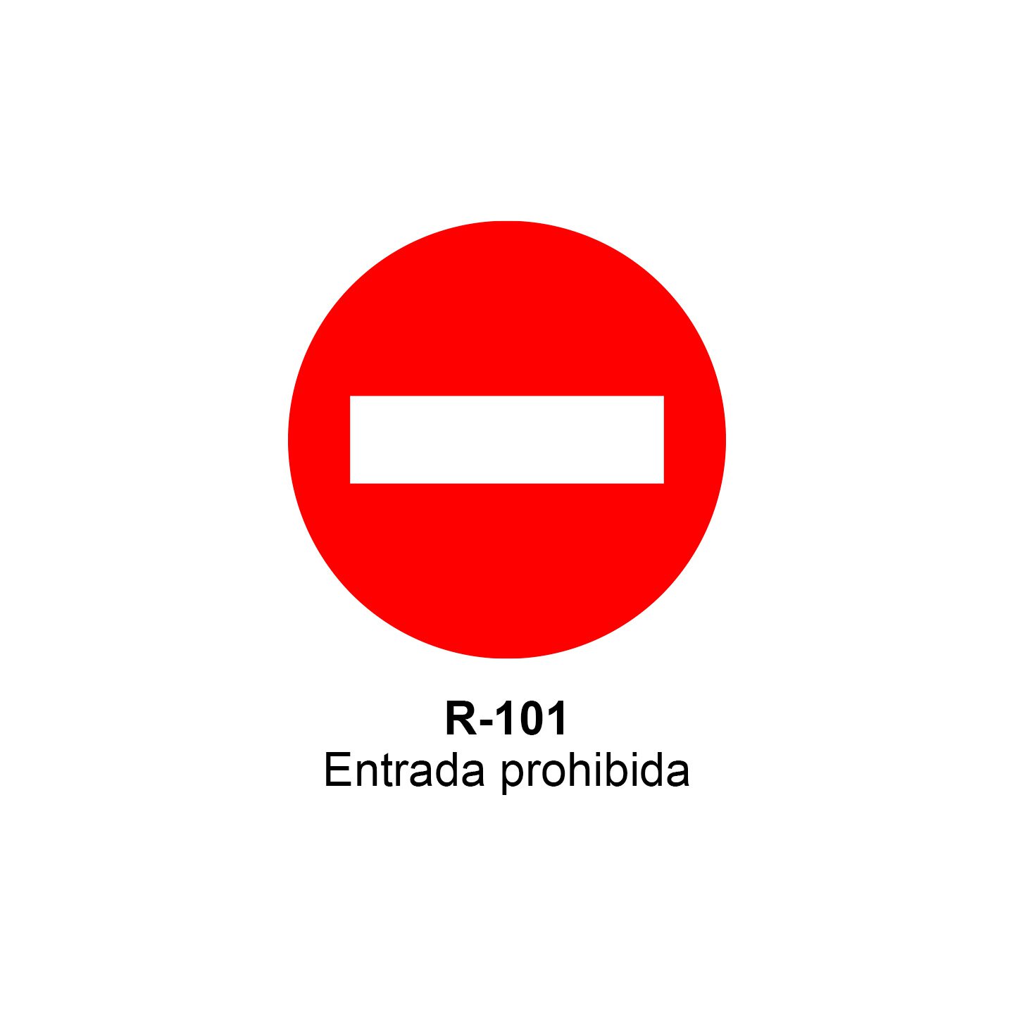 Pz. Señal JG acero Dirección prohibida Eco-50cm