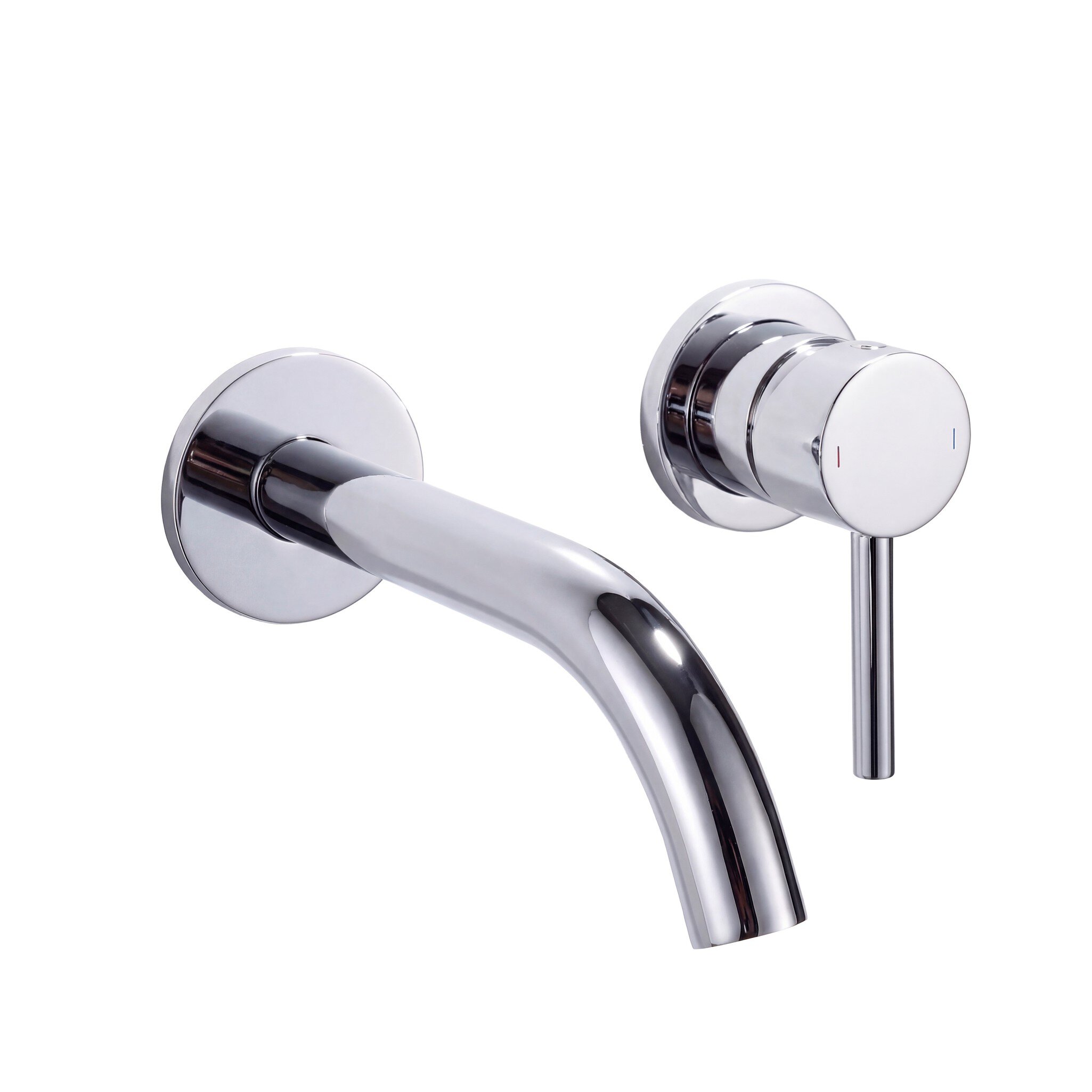 Grifo de lavabo empotrable Baho Rondo Cromo (2 piezas)