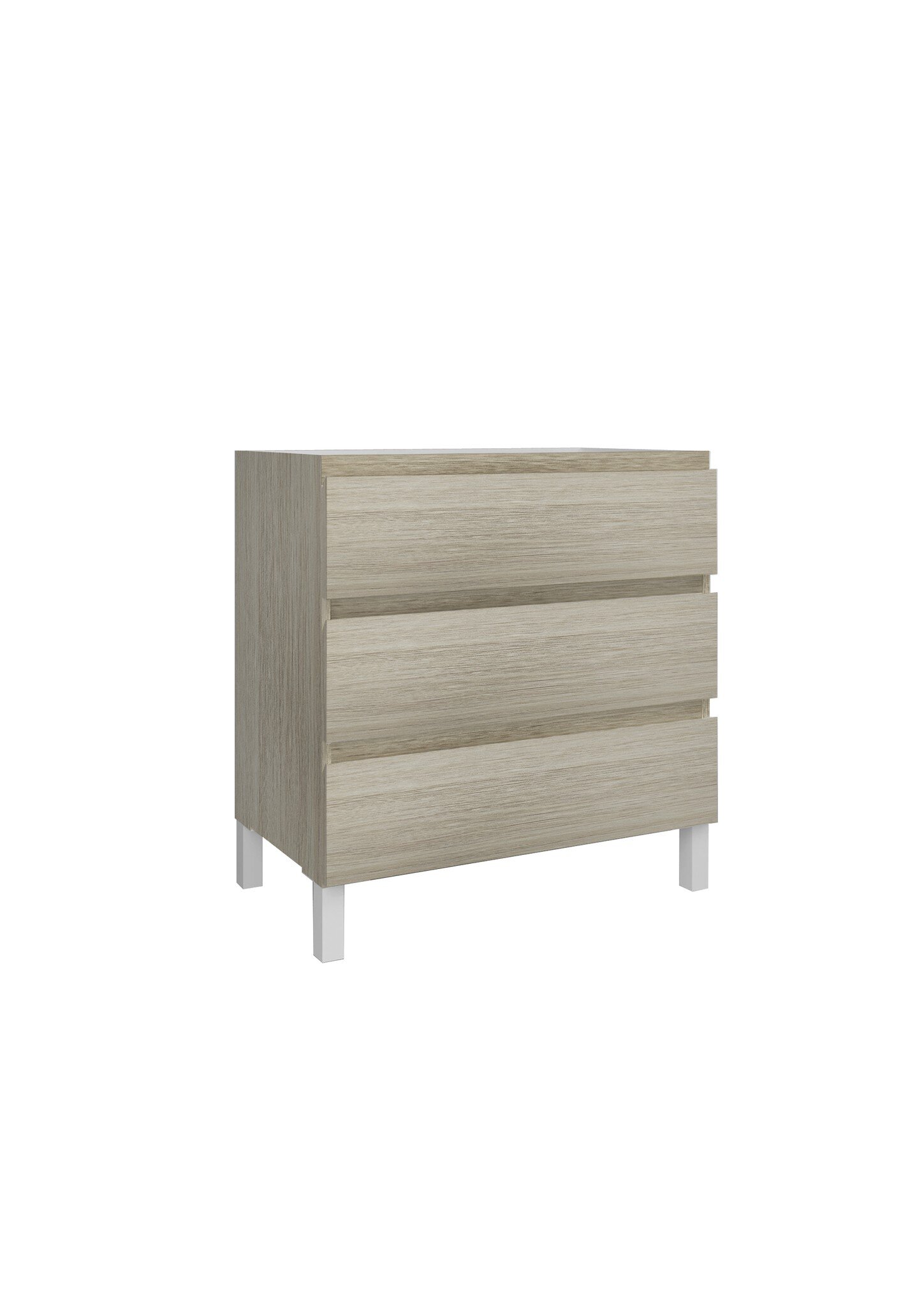 Mueble Baho Nordic 3C a suelo 80x45 Roble pegaso