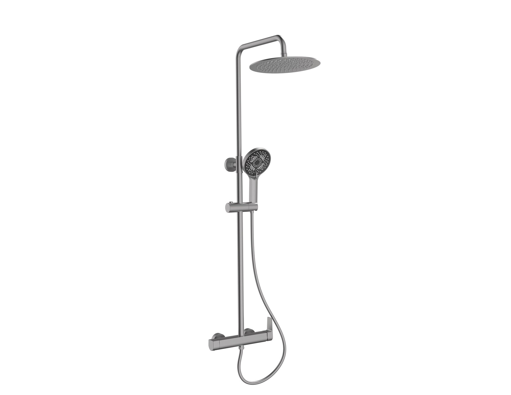 Equipo de ducha Baho Plano monomando gunmetal