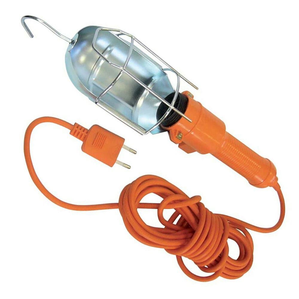 Pz. Lampara portatil con gancho. jaula protectora. rosca E-27 e interruptor 60w con cable 5m