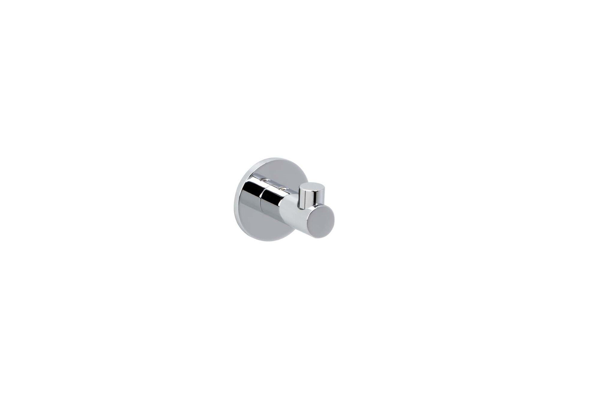 Percha Baho Stick Round Cromo (adhesivo)