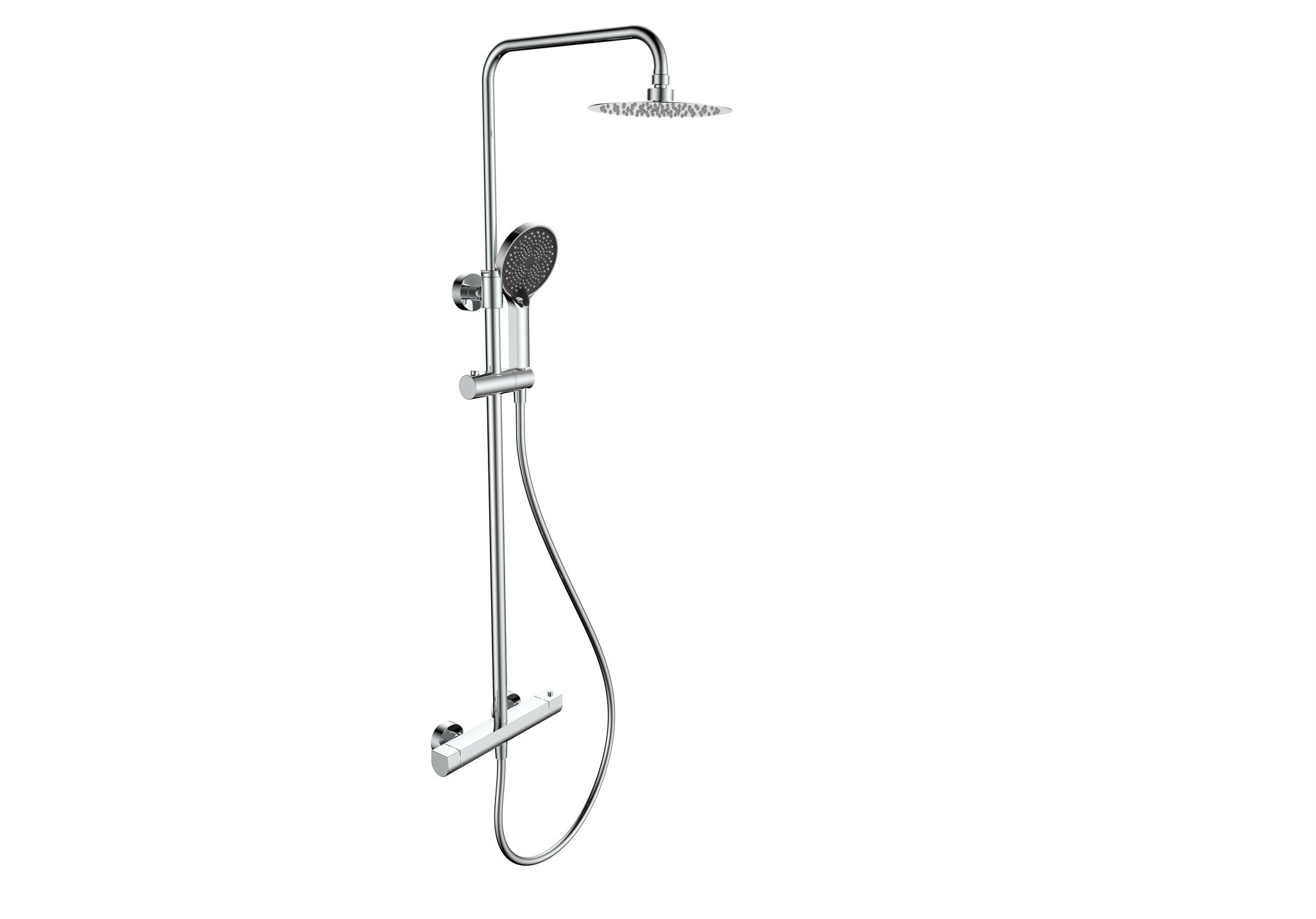 Equipo de ducha Baho Plano termostatico cromo