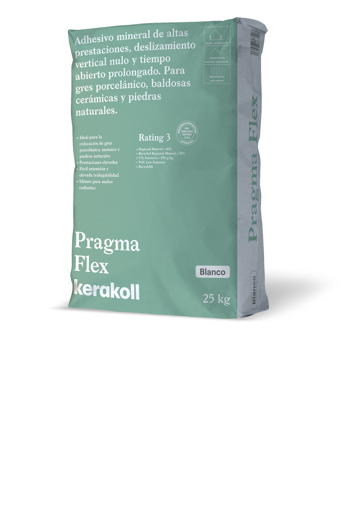 Saco Gel Adhesivo cementoso flexible PRAGMA Flex Blanco ref. 76350