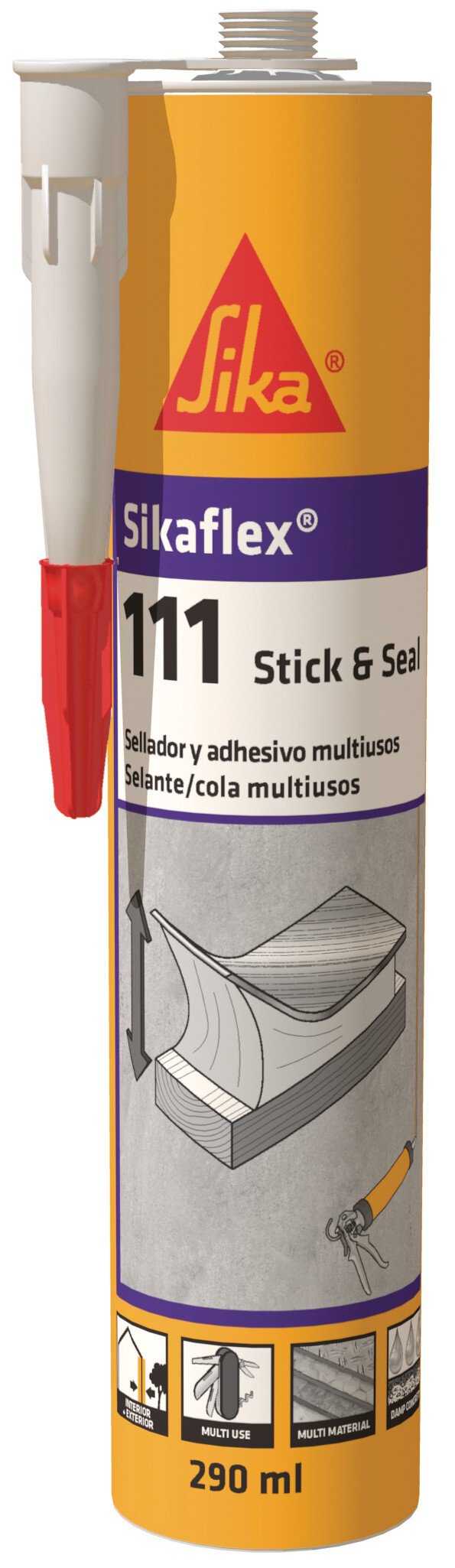 Cartucho Sikaflex 111 adhesivo y sellador blanco