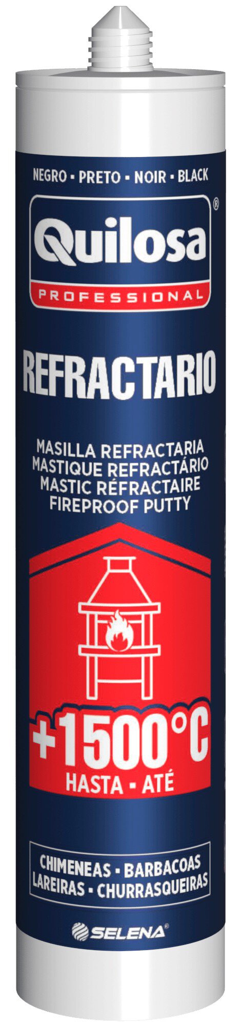 Masilla Quilosa refractaria Sintex negro 300ml
