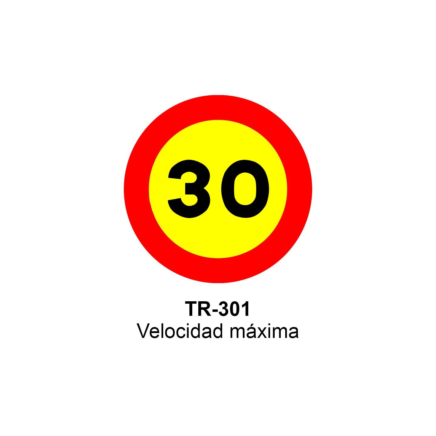 Pz. Señal JG acero Velocidad máxima 30 km/h Eco-50cm