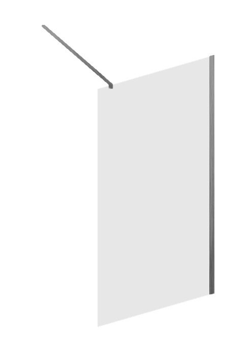 Mampara Baho Cala Acero cepillado 120cm
