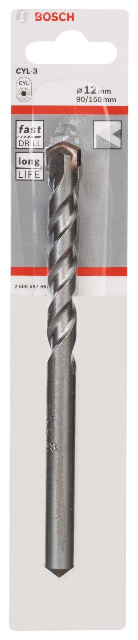 Pz.broca Bosch cyl-3 piedra 12x90x150
