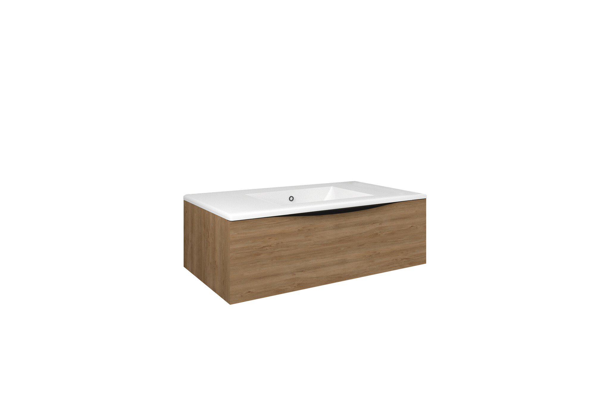 Mueble 1 cajon suspendido Baho Lucca 80 cm roble natural