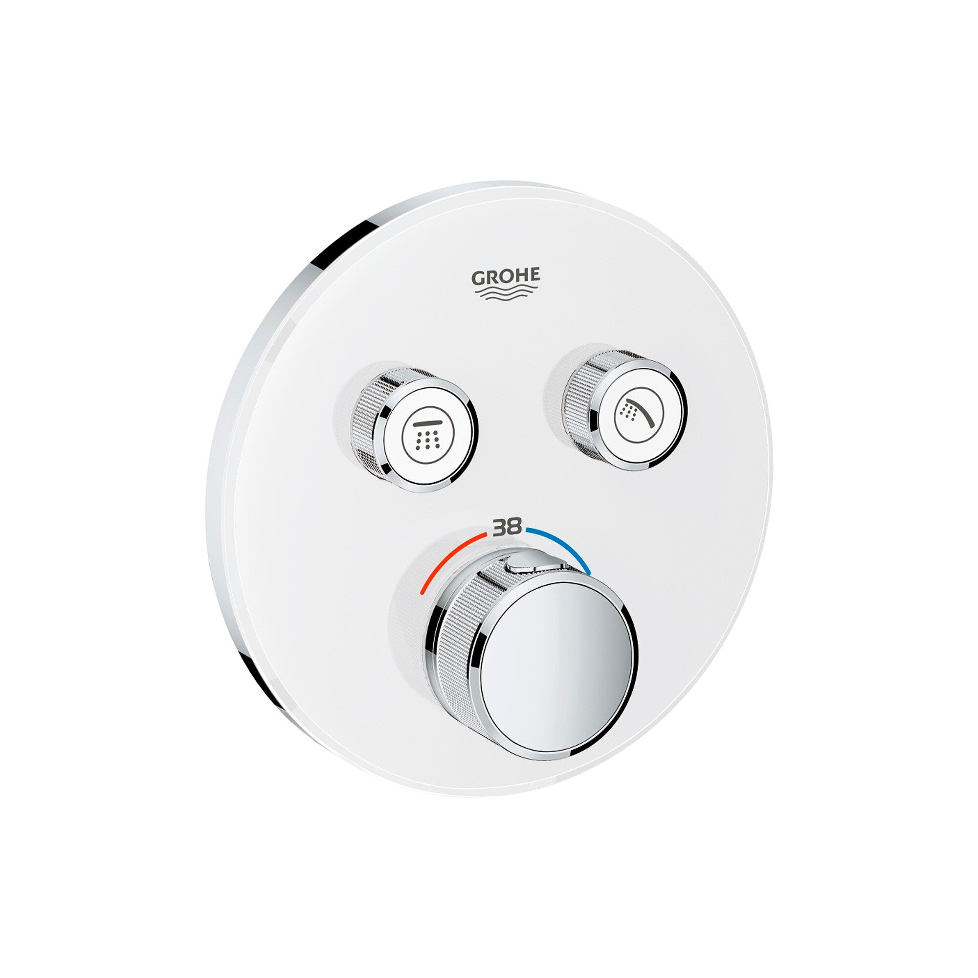 Grohe 29151LS0 termostato smartcontrol 2. cristal blanco redonda