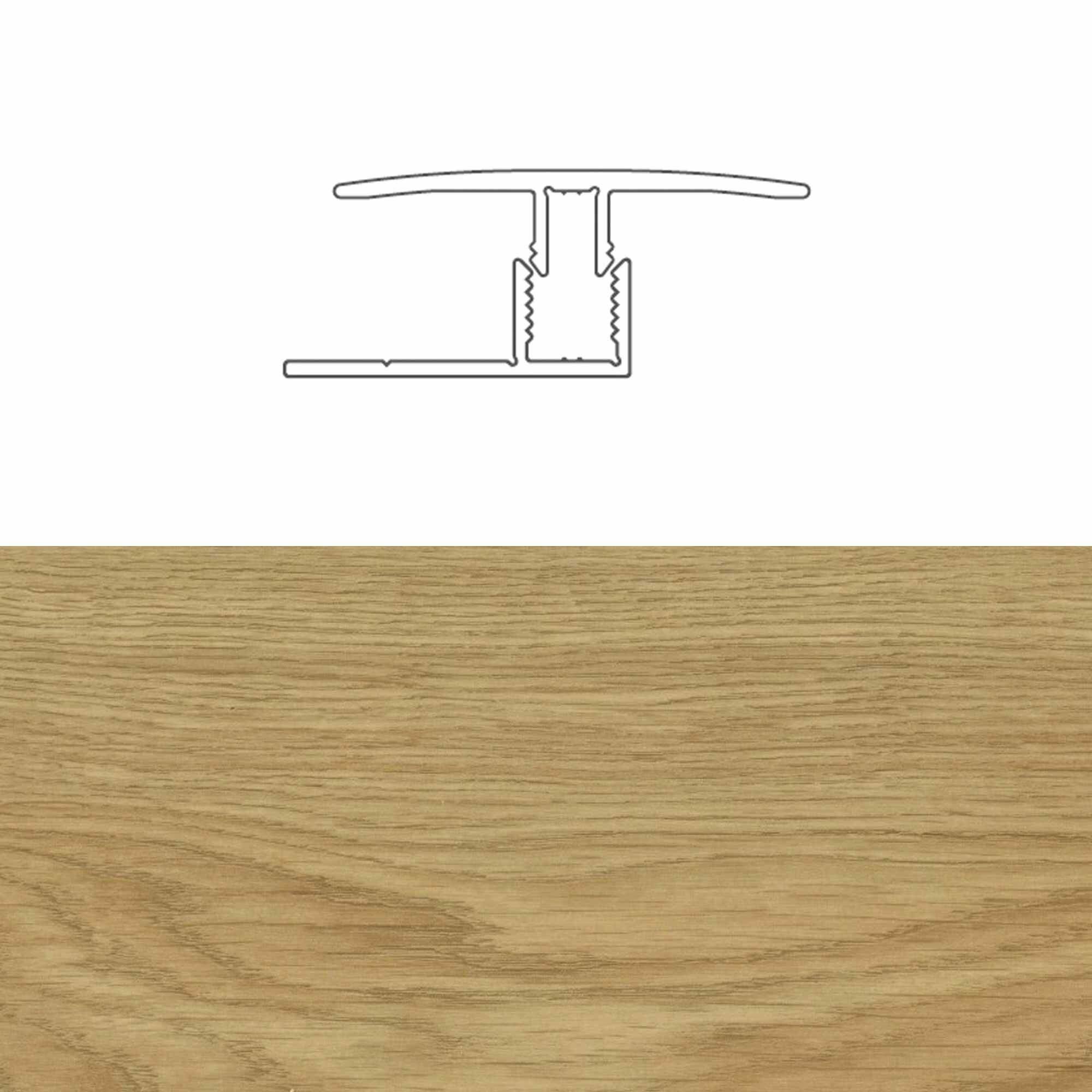 Pz.suelo laminado Designers perfil aluminio expansion C021 new roble 2.40 ml