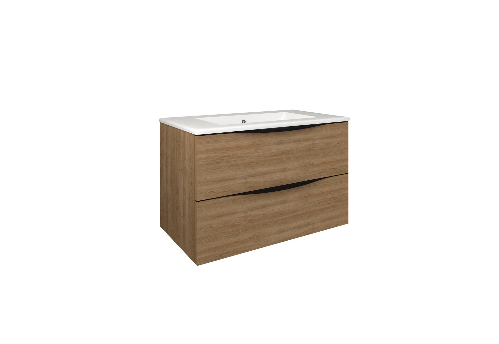 Mueble Baho Lucca 2C suspendido 80 roble natural