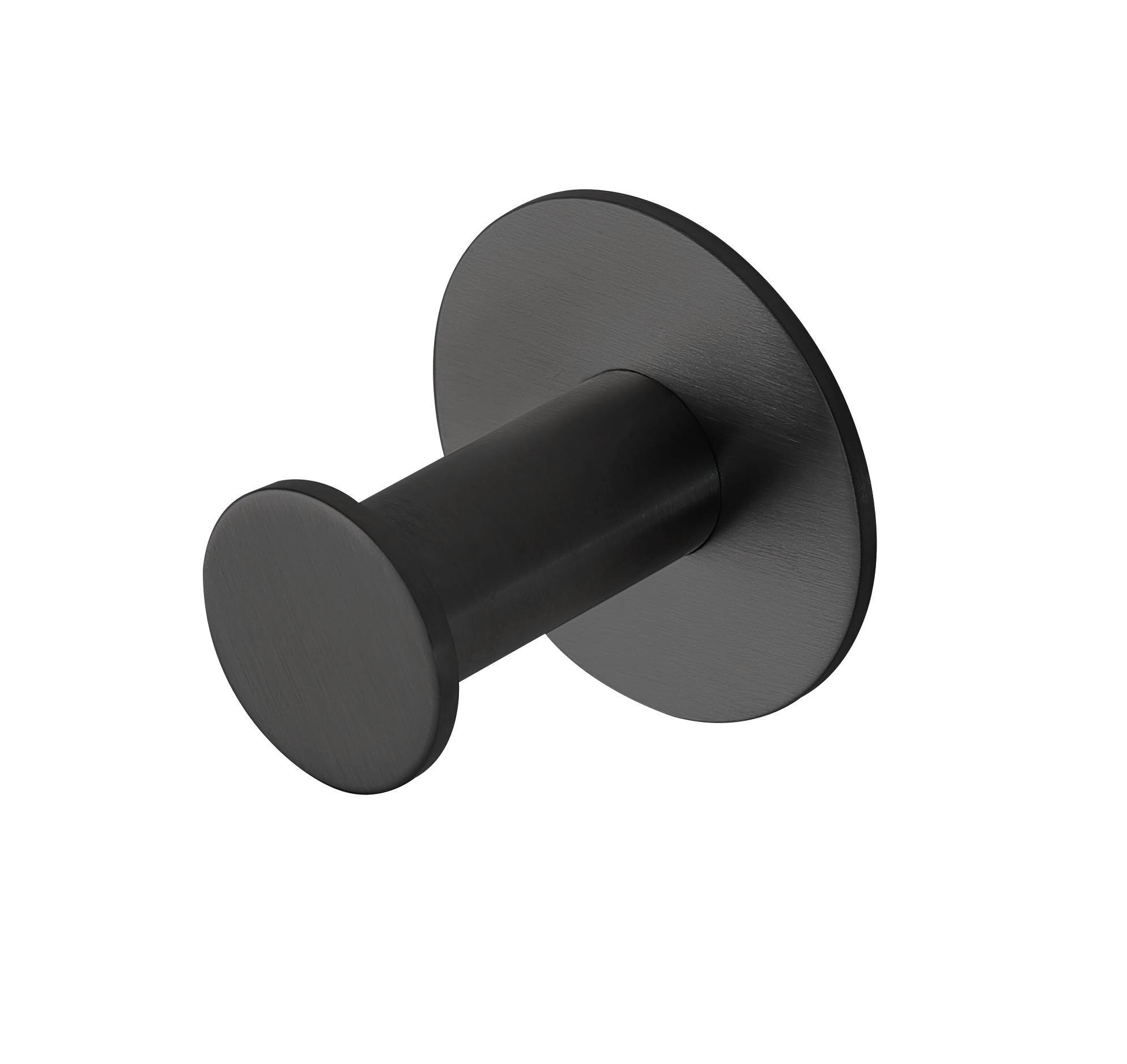 Percha Baho Bolt negro (adhesivo 3M)