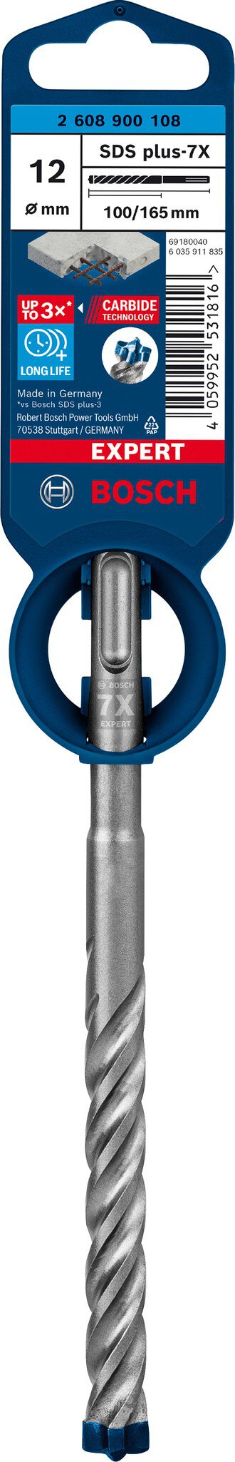 Pz.broca Bosch SDS-plus-7X 12X100X165