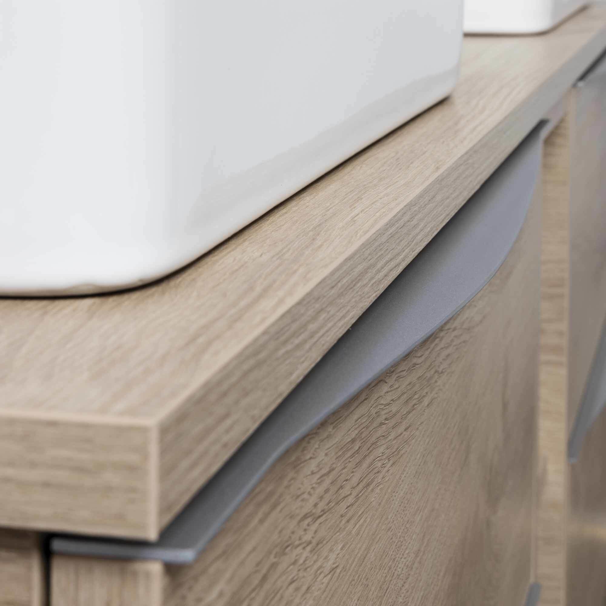 Tirador plus para mueble Baho Lucca alumino mate 60 cm