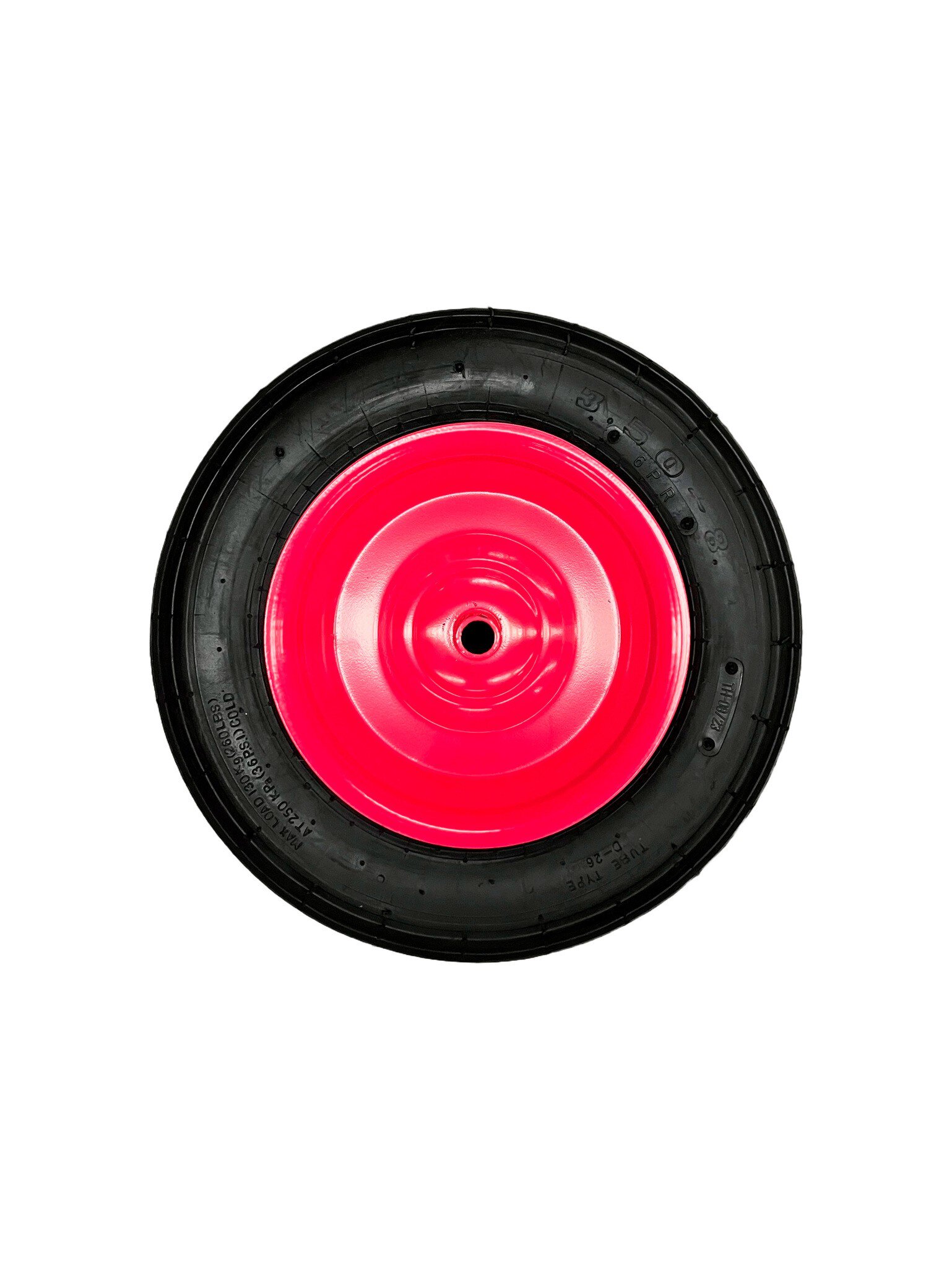 Rueda neum. para carretillas Gamma 350x8 disco acero Rojo